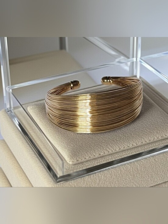 Jewelry - Gold Multi-Strand Cuff Bracelet - Unbranded